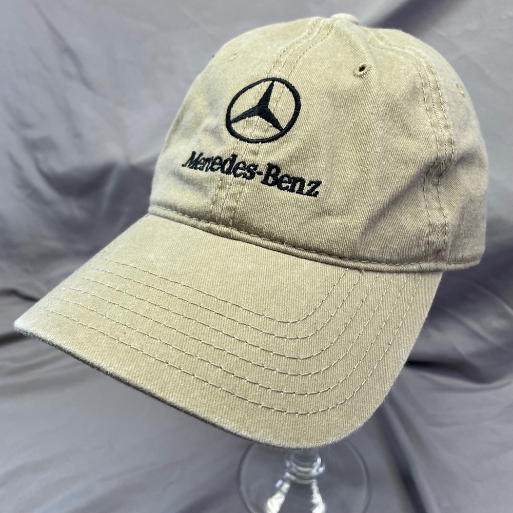 Vintage Mercedes-Benz Tan Khaki Dad Hat OTTO Carriage House Cotton Cap OS